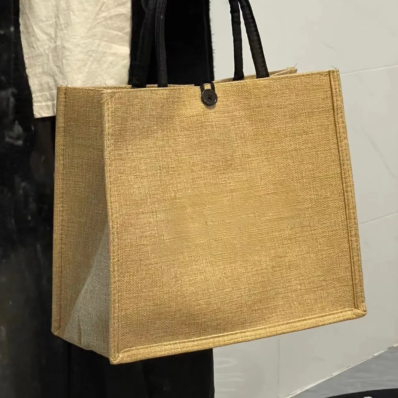 2024 New Eco Friendly Reusable Customizable Large Capacity Jute Tote
