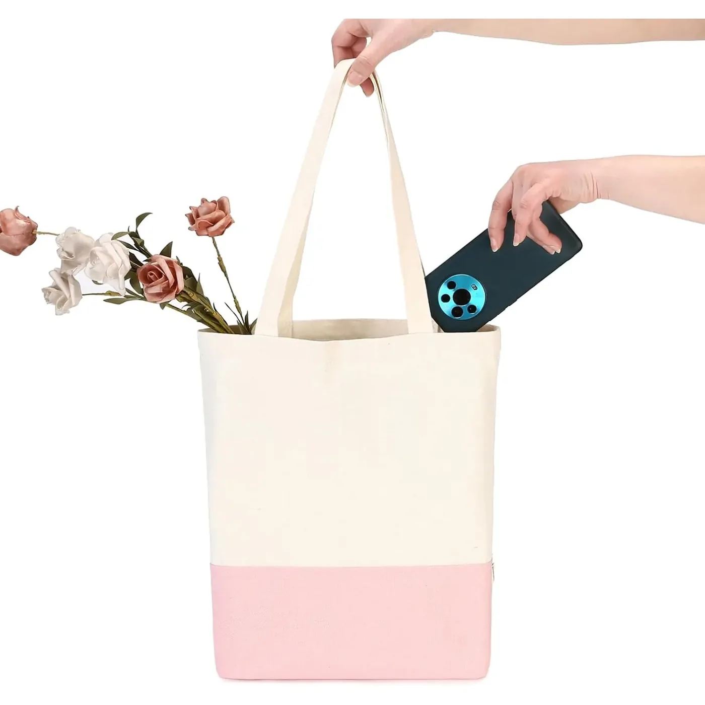 Blank Cotton Canvas Bag Students Single Shoulder Shopping Canvas Bag