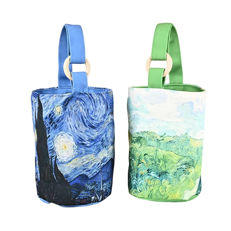 Custom Printed Canvas Tote Bags Recyclable Reusable Travel Bags Foldable