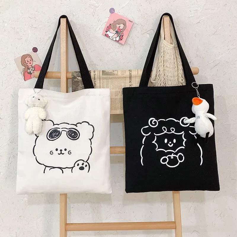 Custom Shipping Cotton Canvas Tote Bag With Pocket And Zipper