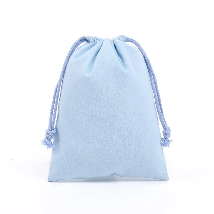 Customised Drawstring Canvas Gift Packaging Drawstring Cloth Bags With Printed