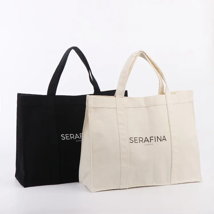 Customized Hand Held Canvas Bag With English Letters Customized Fashionable