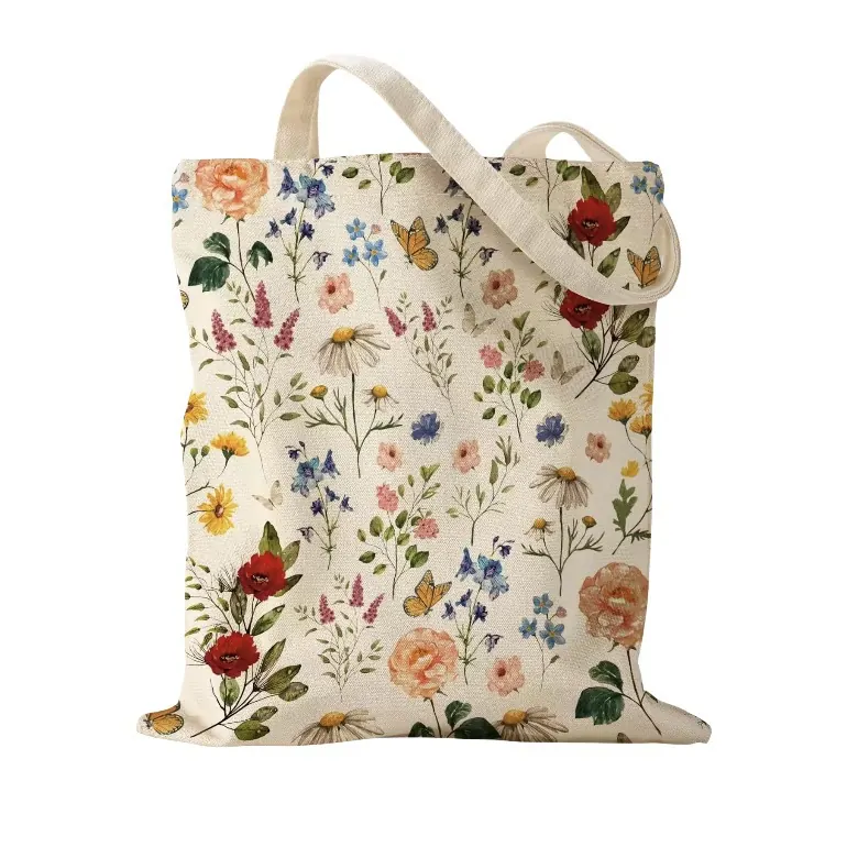 Digital Printing Canvas Schoolbag Schoolbag For Ladies Single Shoulder Bag