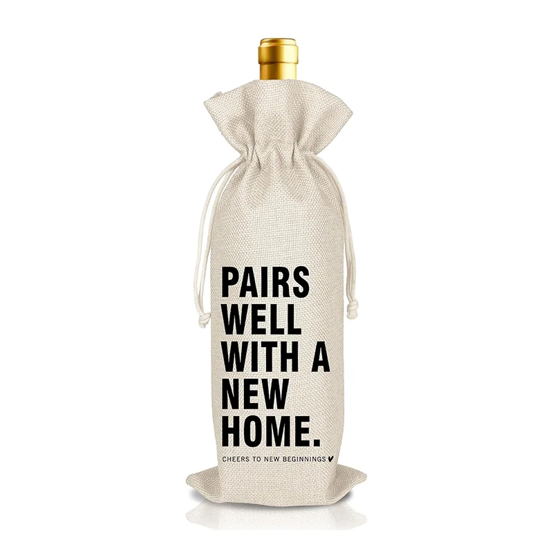 Eco Friendly Custom Canvas Red Wine Bag Recyclable Single Packaging