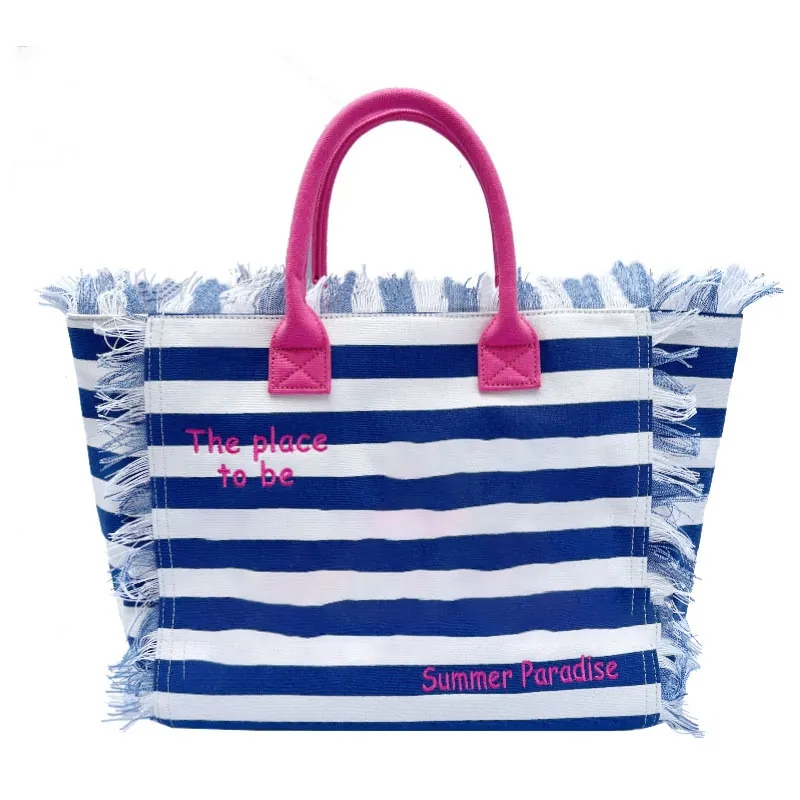 European And American Style Large Capacity Fashionable Wide Strip Patterned