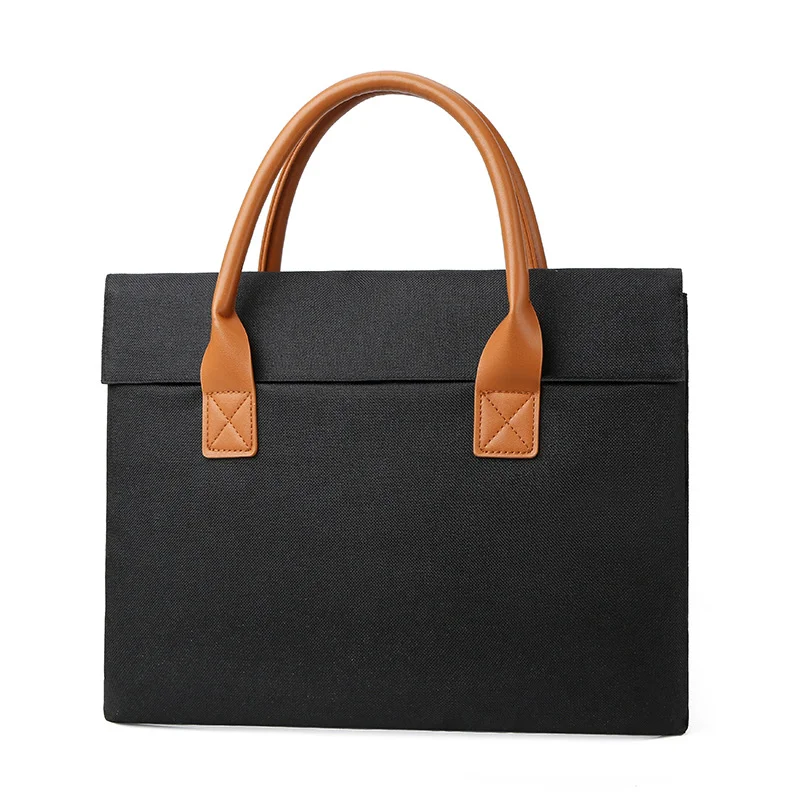 Free Simple Lightweight Women Oxford Fabric Laptop Tote Bag For
