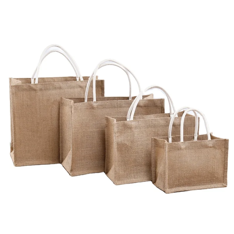 Hot Selling Reusable Natural Non Woven Canvas Cotton Jute Tote