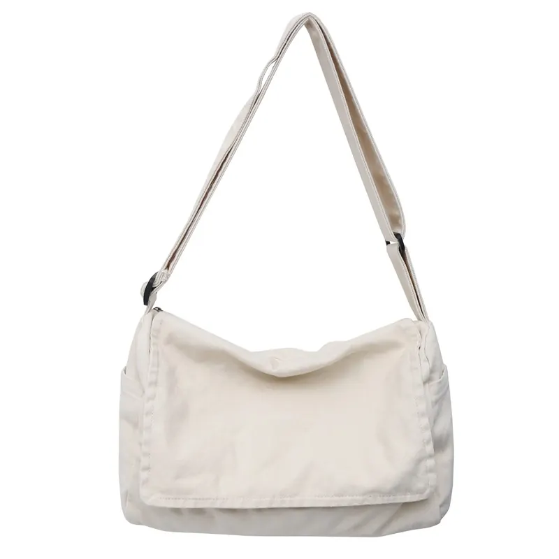 Japanese Style Water Washed Canvas Bag Relaxed Style Drooping Feel