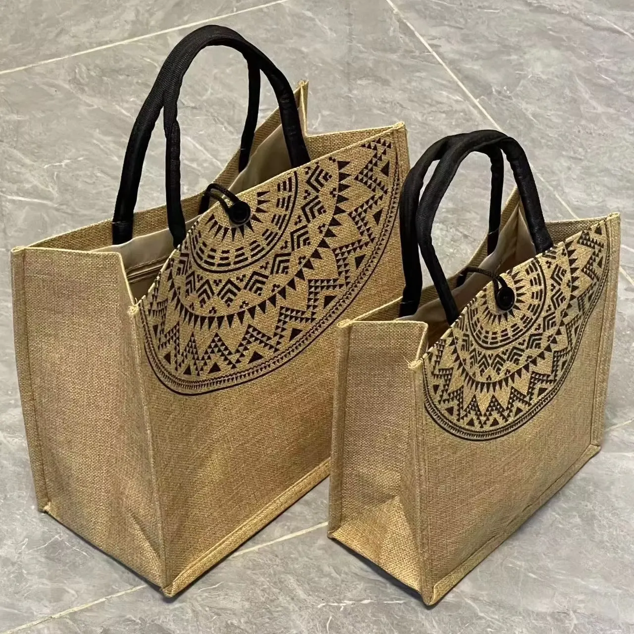Jute Bag Custom Environmental Friendly Linen Hand Sack Cotton Jute