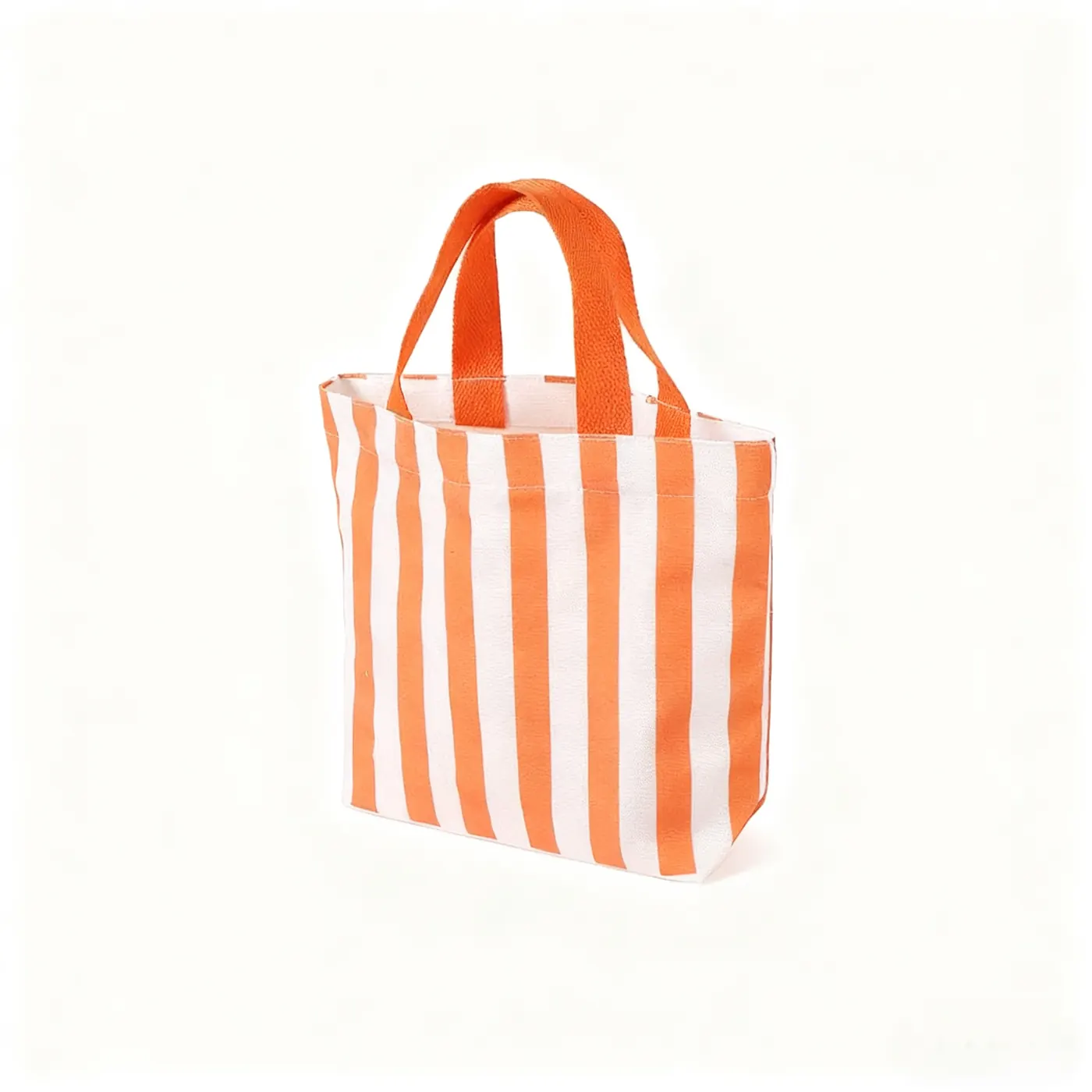 Large Capacity Striped Eco Friendly Canvas Tote Bag For Women