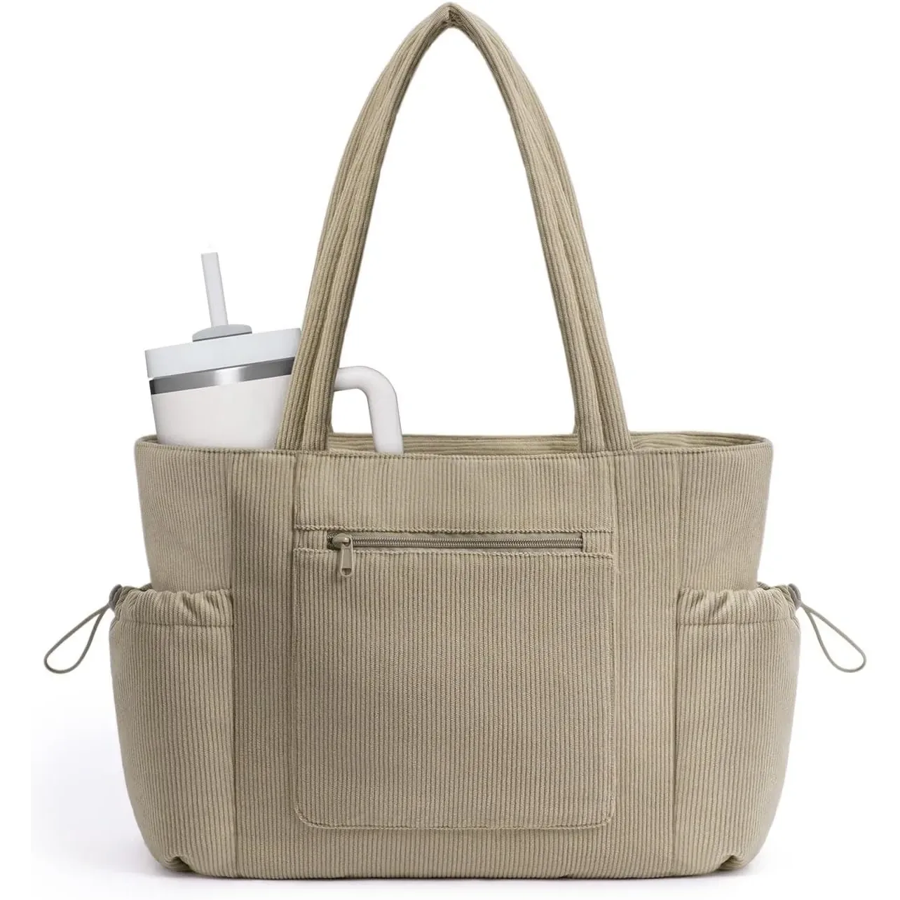 Large Tote Bag For Women Soft Corduroy Teacher Nurse Shoulder