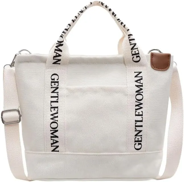 Luxury Large Canvas Tote Bag For Women Eco Friendly Letter
