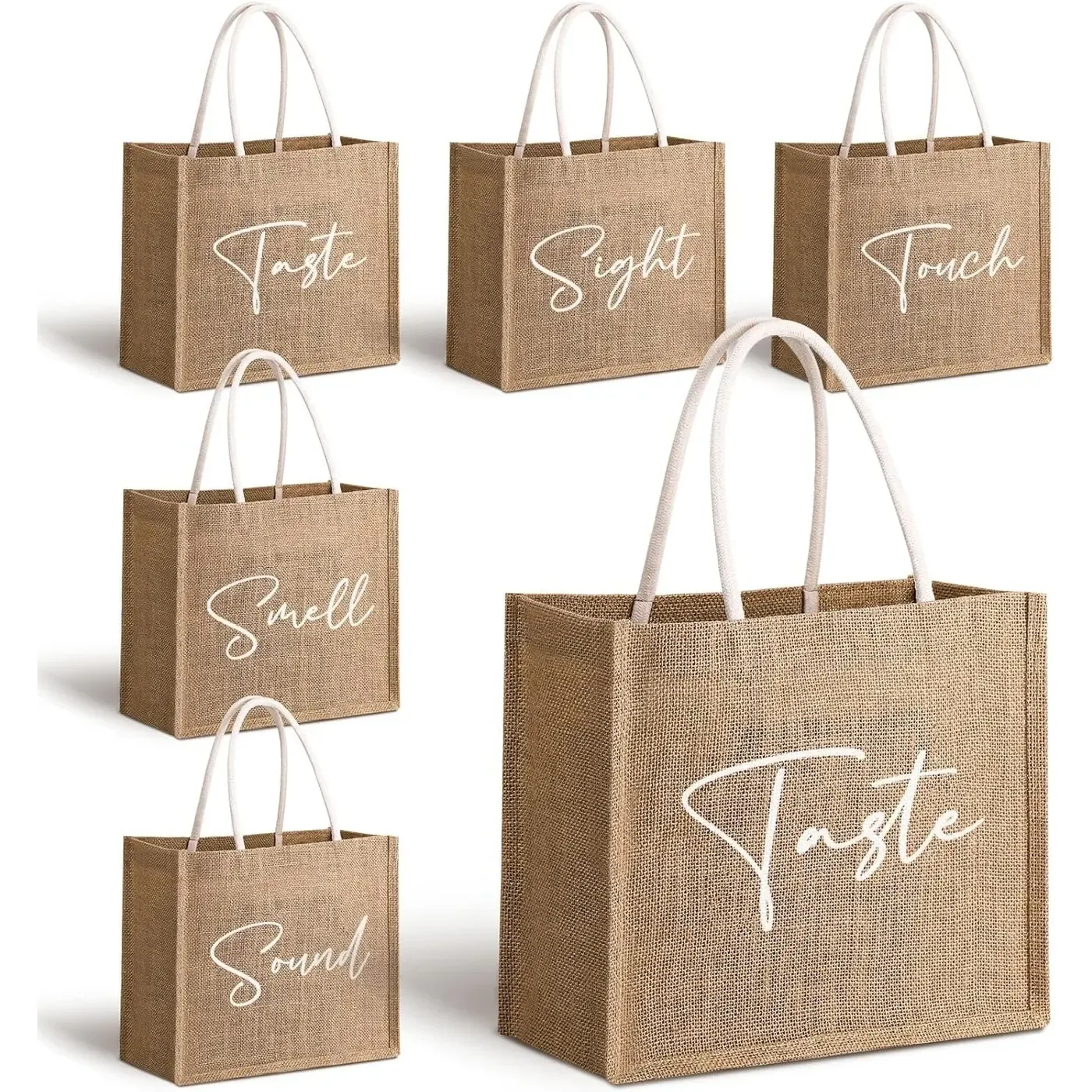 Medium Sized Personalized Xiangfu Brand Burlap Jute Tote Bag Custom