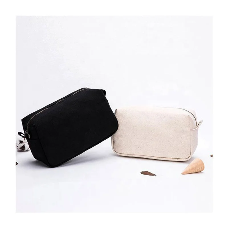 Ready Made Canvas Bags Cotton Fabric Large Capacity Canvas Zipper