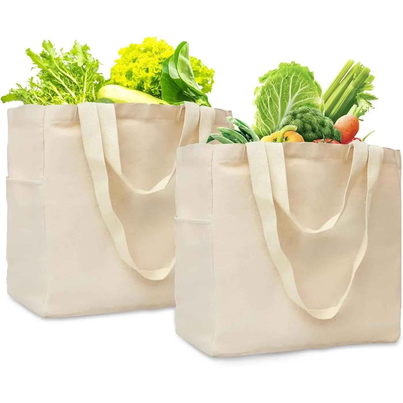 Shopping Handbag Durable Grocery Bag Heavy Duty Shopping Bag Canvas