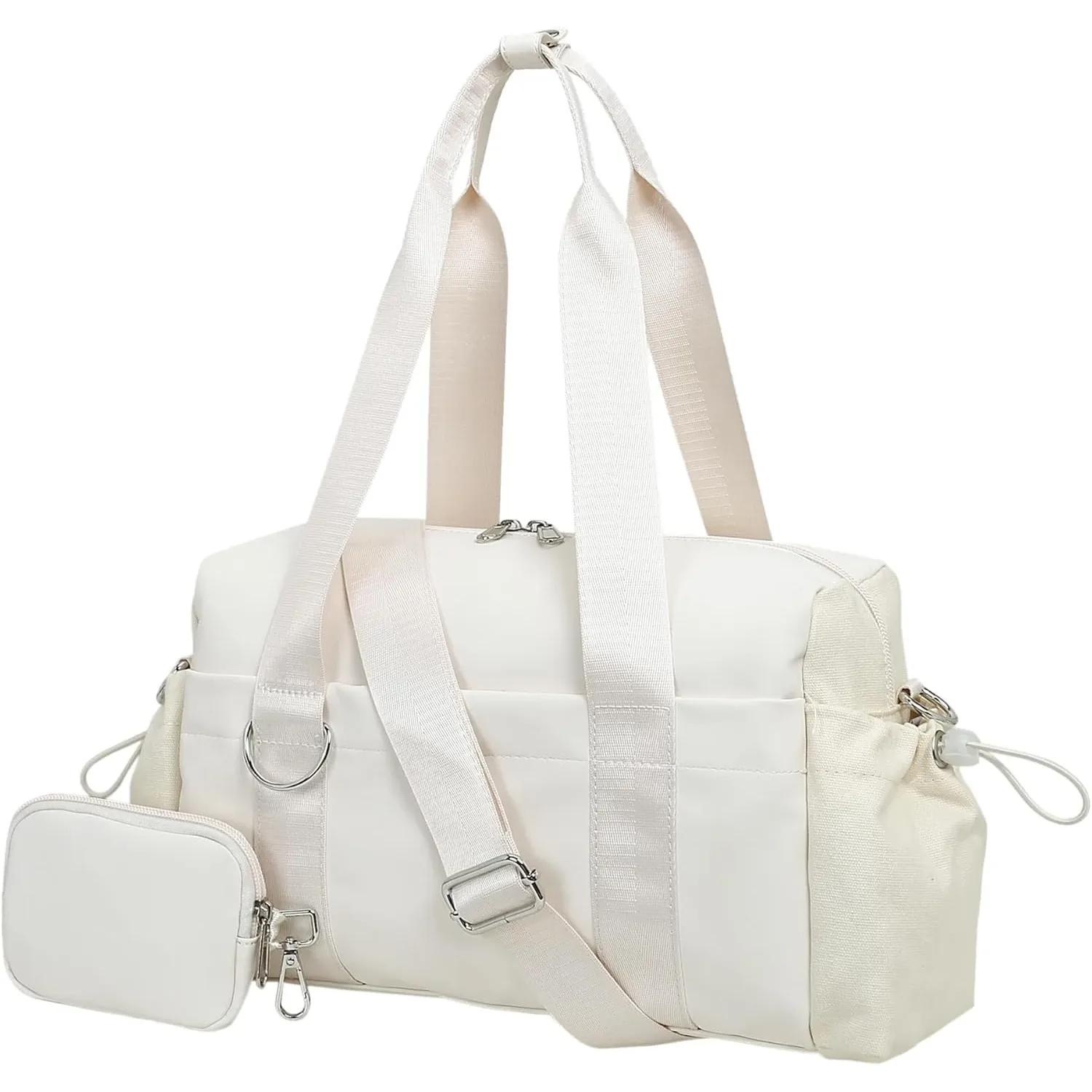 Custom Printed Logo Polyester Shoulder Shopping Bag With Ribbon Long