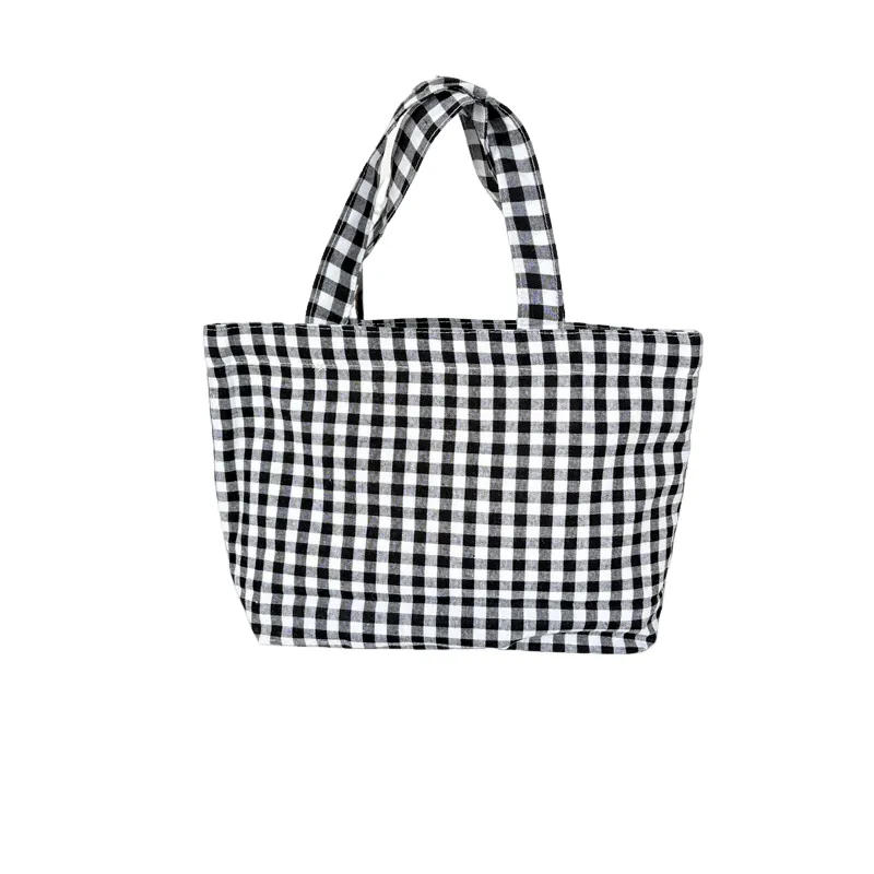 Women High Quality Shoulder Tote Bag Large Capacity Checkerboard Letter