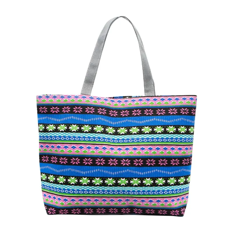 Women Large Capacity Canvas Shoulder Handbag New Printed Tote Shopping